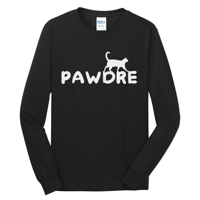 Pawdre Cat Dad Cute FatherS Day Design Tall Long Sleeve T-Shirt