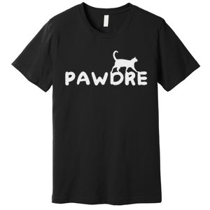 Pawdre Cat Dad Cute FatherS Day Design Premium T-Shirt