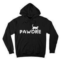 Pawdre Cat Dad Cute FatherS Day Design Tall Hoodie