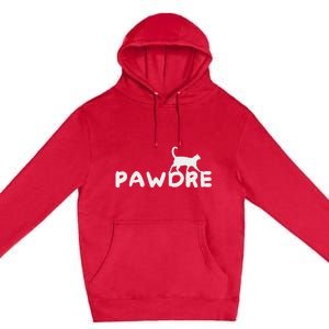 Pawdre Cat Dad Cute FatherS Day Design Premium Pullover Hoodie