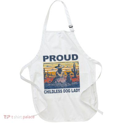 Proud Childless Dog Lady Full-Length Apron With Pockets