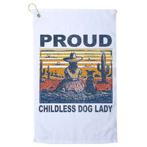 Proud Childless Dog Lady Platinum Collection Golf Towel