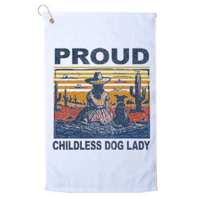 Proud Childless Dog Lady Platinum Collection Golf Towel