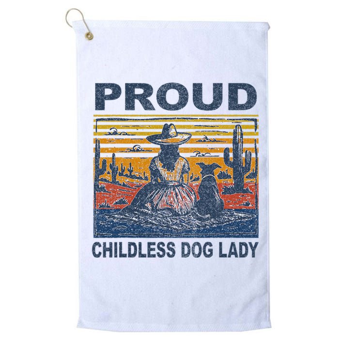 Proud Childless Dog Lady Platinum Collection Golf Towel