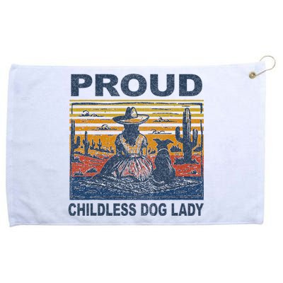 Proud Childless Dog Lady Grommeted Golf Towel