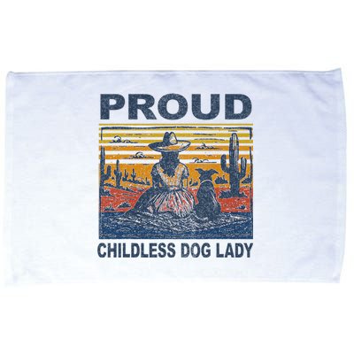 Proud Childless Dog Lady Microfiber Hand Towel