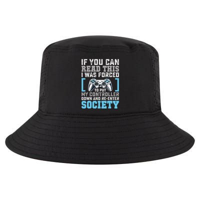 Put Controller Down ReEnter Society Funny Gamer Cool Comfort Performance Bucket Hat