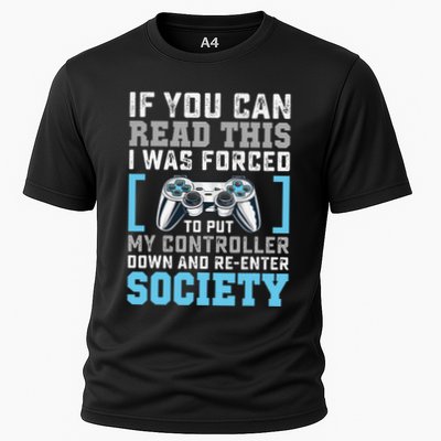 Put Controller Down ReEnter Society Funny Gamer Performance Shirt