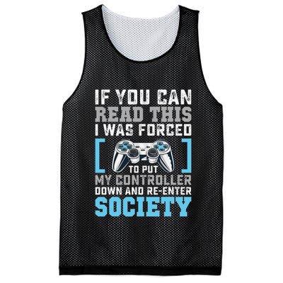 Put Controller Down ReEnter Society Funny Gamer Mesh Reversible Basketball Jersey Tank