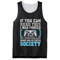 Put Controller Down ReEnter Society Funny Gamer Mesh Reversible Basketball Jersey Tank