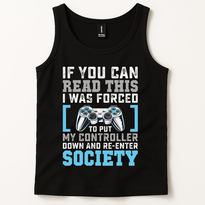 Put Controller Down ReEnter Society Funny Gamer Tank Top