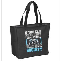Put Controller Down ReEnter Society Funny Gamer Zip Tote Bag