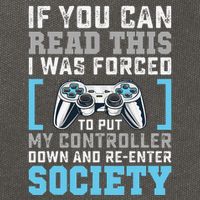 Put Controller Down ReEnter Society Funny Gamer Cotton Canvas Backpack