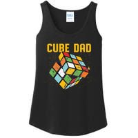 Puzzle Cube Dad Speed Cubing 80's  Ladies Essential Tank