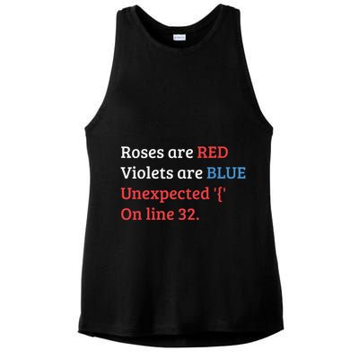 Programmer Coder Developer Programming Software Engineer Ladies PosiCharge Tri-Blend Wicking Tank
