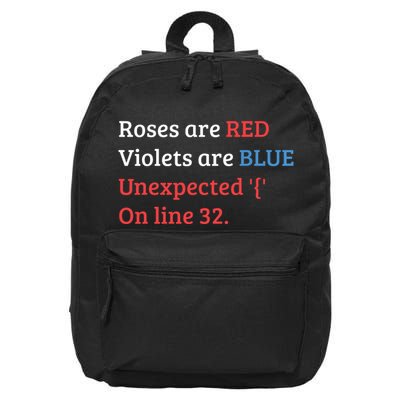 Programmer Coder Developer Programming Software Engineer 16 in Basic Backpack