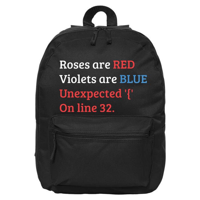 Programmer Coder Developer Programming Software Engineer 16 in Basic Backpack