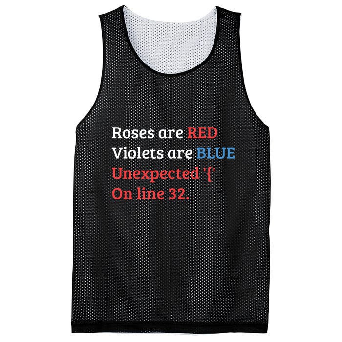 Programmer Coder Developer Programming Software Engineer Mesh Reversible Basketball Jersey Tank