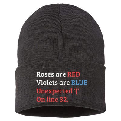 Programmer Coder Developer Programming Software Engineer Sustainable Knit Beanie