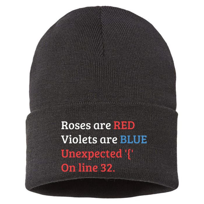 Programmer Coder Developer Programming Software Engineer Sustainable Knit Beanie
