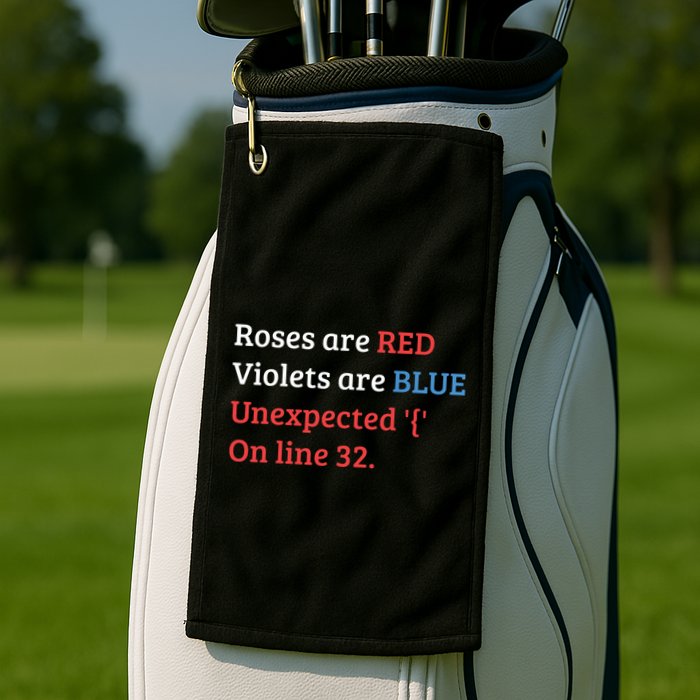 Programmer Coder Developer Programming Software Engineer Golf Towel