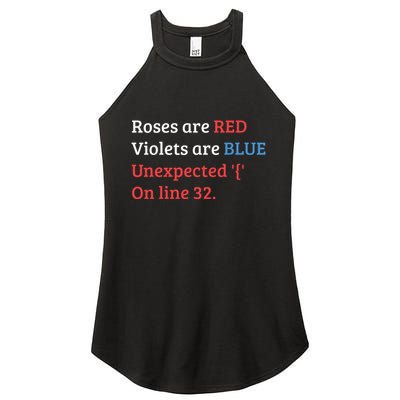 Programmer Coder Developer Programming Software Engineer Women's Perfect Tri Rocker Tank