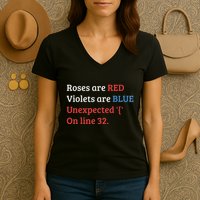 Programmer Coder Developer Programming Software Engineer Women's V-Neck T-Shirt