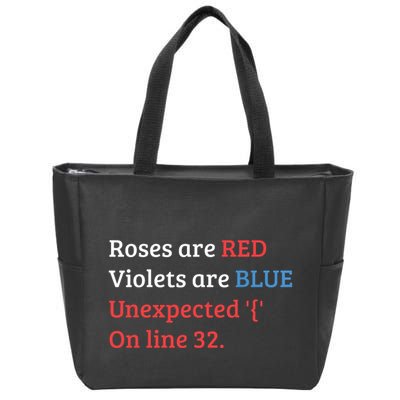 Programmer Coder Developer Programming Software Engineer Zip Tote Bag