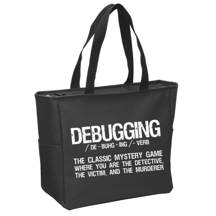 Programmer Coder Developer Programming Software Engineer Zip Tote Bag