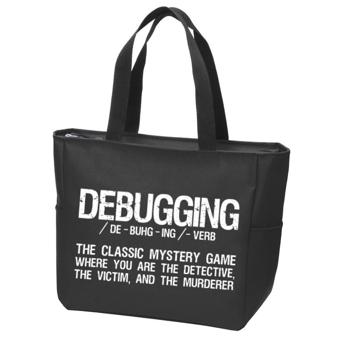 Programmer Coder Developer Programming Software Engineer Zip Tote Bag