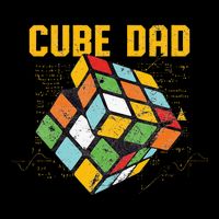 Puzzle Cube Dad Speed Cubing 80S Vintage Math Wool Snapback Cap