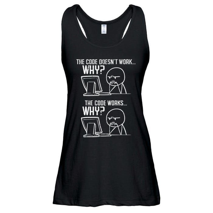 Programmer Code Doesnt Work Why Coding Developer Ladies Essential Flowy Tank