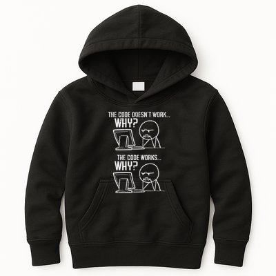 Programmer Code Doesnt Work Why Coding Developer Kids Hoodie
