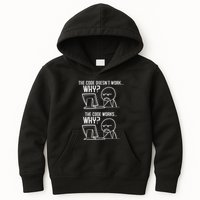 Programmer Code Doesnt Work Why Coding Developer Kids Hoodie