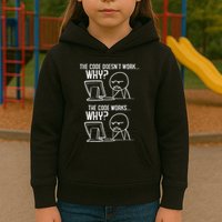 Programmer Code Doesnt Work Why Coding Developer Kids Hoodie