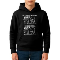 Programmer Code Doesnt Work Why Coding Developer Kids Hoodie