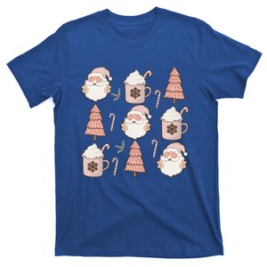 Pink Christmas Doodles Santa Claus Hot Cocoa Family Xmas Pjs Great Gift T-Shirt