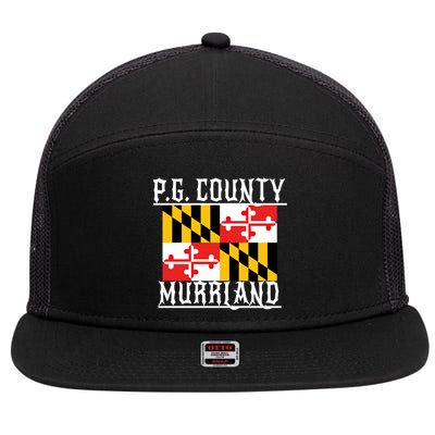 Pg County Dmv Moechella Don't Mute Dc Gogo Murrland Md Gift 7 Panel Mesh Trucker Snapback Hat