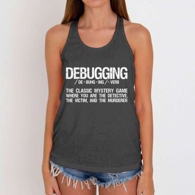 Programmer Coder Debugging Software Engineer Programming Cute Gift Women's Knotted Racerback Tank