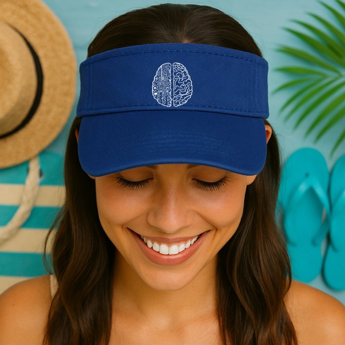 Programmer Coder Developer Programming Brain Programmer Gift Valucap Bio-Washed Visor