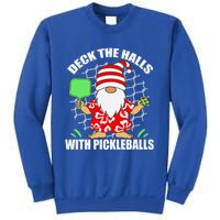 Pickleball Christmas Deck The Halls With Pickleballs Santa Gift Sweatshirt