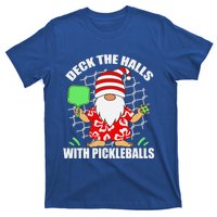 Pickleball Christmas Deck The Halls With Pickleballs Santa Gift T-Shirt