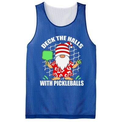 Pickleball Christmas Deck The Halls With Pickleballs Santa Gift Mesh Reversible Basketball Jersey Tank