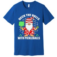 Pickleball Christmas Deck The Halls With Pickleballs Santa Gift Premium T-Shirt