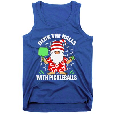 Pickleball Christmas Deck The Halls With Pickleballs Santa Gift Tank Top