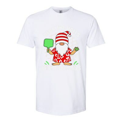 Pickleball Christmas Deck The Halls With Pickleballs Santa Gift Softstyle CVC T-Shirt