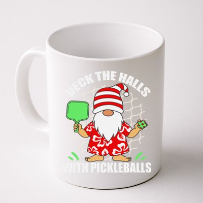 Pickleball Christmas Deck The Halls With Pickleballs Santa Gift Coffee Mug