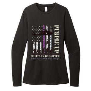 Purple Children's Dress Up Military Children's Month American Flag Womens CVC Long Sleeve Shirt