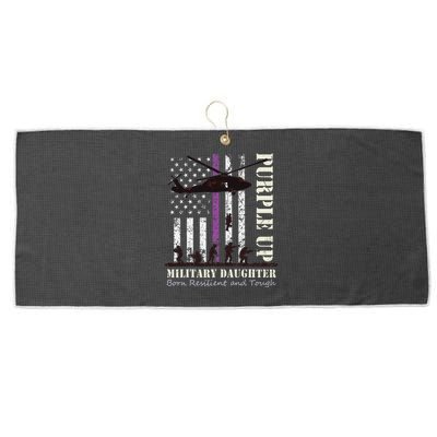 Purple Children's Dress Up Military Children's Month American Flag Large Microfiber Waffle Golf Towel