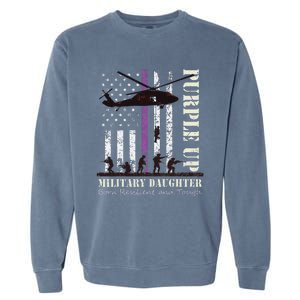 Purple Children's Dress Up Military Children's Month American Flag Garment-Dyed Sweatshirt